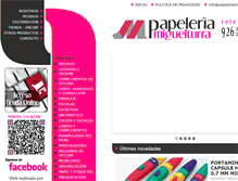 Tablet Screenshot of papeleriamiguelturra.com